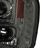 Coolstuffguru Compatible with Chevy Trailblazer SMD LED DRL Smoke Projector Headlights Tinted Head Lamps