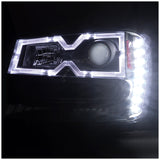 Coolstuffguru Compatible with Chevy Trail Blazer Black SMD LED Projector Headlights With New Halo Ring