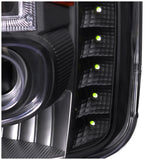 Coolstuffguru Compatible with Chevy Trail Blazer Black SMD LED Projector Headlights With New Halo Ring
