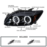 Coolstuffguru Compatible with Scion Tc Led Halo Glossy Black Housing Projector Head Lights