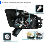 Coolstuffguru Smoke Sequential LED Projector Headlights Switchback Signal Compatible with 2004-2015 Titan