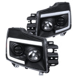 Coolstuffguru Black Projector Headlights LED Sequential Signal Switchback Compatible with Nissan Titan 2004-2015, 2004-2007 Armada, L+R Pair Head Light Lamp Assembly