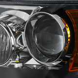 Coolstuffguru Compatible with Acura TSX Projector Headlights Black Housing Clear Lens w/ Amber Reflector