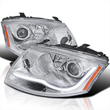 Coolstuffguru Compatible with Audi TT Chrome Clear Projector Headlights White LED Lamp Strip