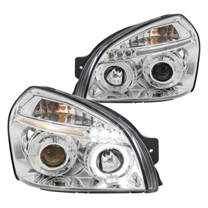 Coolstuffguru Compatible with Hyundai Tucson Chrome Halo Led Projector Headlights