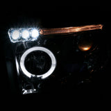 Coolstuffguru Compatible with Toyota Tundra Halo Led Clear Chrome Projector Head Lights