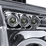 Coolstuffguru Compatible with Toyota Tundra Halo Led Clear Chrome Projector Head Lights