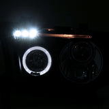 Coolstuffguru Compatible with Toyota Tundra Halo Rim LED Piano Black Projector Headlights