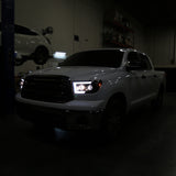 Coolstuffguru Compatible with Toyota Tundra Sequoia Black LED Sequential Projector Headlights Signal