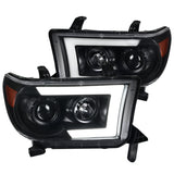 Coolstuffguru Compatible with Toyota Tundra Sequoia Black LED Sequential Projector Headlights Signal