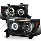 Coolstuffguru Compatible with Toyota Tundra Halo Black Projector Head Lights