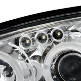 Coolstuffguru Compatible with Subaru Impreza Wrx Sti Jdm Clear Chrome Halo Led Projector Head Lights