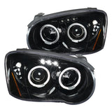 Coolstuffguru Compatible with Subaru Impreza WRX Jet Black LED Halo Projector Headlights Left+Right