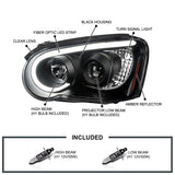 Coolstuffguru Compatible with Subaru Impreza Halo Black Led Projector Head Lights