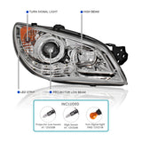 Coolstuffguru Compatible with Subaru Impreza Wrx Jdm Led Chrome Clear Projector Head Lights