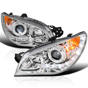 Coolstuffguru Compatible with Subaru Impreza Wrx Jdm Led Chrome Clear Projector Head Lights