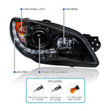 Coolstuffguru Compatible with Subaru Impreza Wrx Sti Tr Wagon 4Dr Led Projector Headlights Smoked