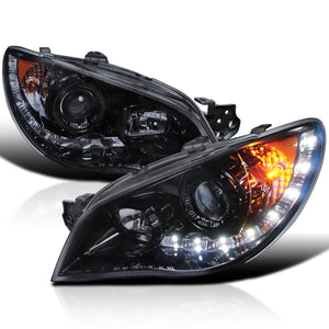 Coolstuffguru Compatible with Subaru Impreza Wrx Sti Tr Wagon 4Dr Led Projector Headlights Smoked