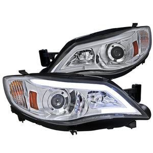 Coolstuffguru Compatible with Subaru Impreza WRX Outback Sport LED Projector Headlights Chrome