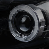 Coolstuffguru Compatible with Scion xB Replacement Glossy Black Halo LED Projector Headlights Head Lamps Pair