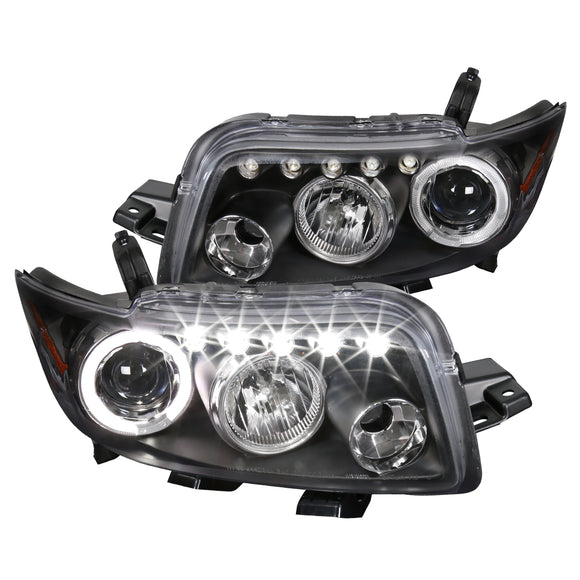 Coolstuffguru Led Dual Halo Jdm Black Projector Head Lights Compatible with 2008-2010 Scion Xb