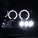 Coolstuffguru Compatible with Nissan Xterra Glossy Black Halo Projector Headlights Smoke Lens Head Lamps