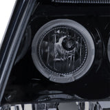 Coolstuffguru Compatible with Nissan Xterra Glossy Black Halo Projector Headlights Smoke Lens Head Lamps