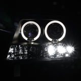 Coolstuffguru Compatible with Nissan Xterra Dual Halo Black Led Projector Head Lights