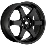 Focal 002 15X6.5 5X100 / 5X4.50 72.62 Hub +38 Offset Black Wheel Rim