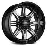 Ultra 229 20X10 8X6.50 125.20 Hub -25 Offset Black Wheel Rim