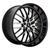 Konig 04216MB LACE 17X8 5X112 73.00 Hub +45 Offset Black Wheel Rim