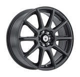 Konig 097 16X7 4X100/4X4.50 73.00 Hub +40 Offset Black Wheel Rim