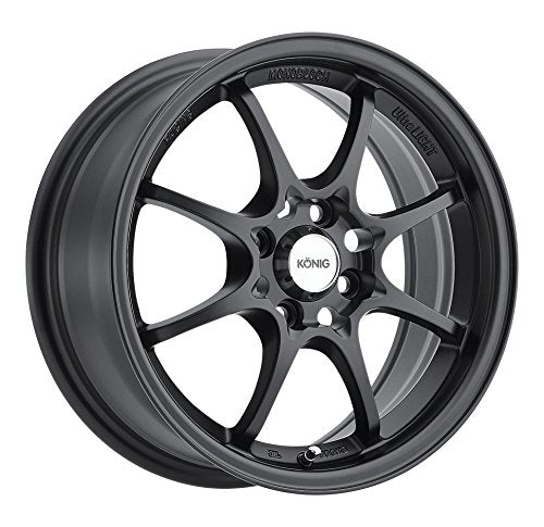 Konig 072 15X6.5 4X100 73.00 Hub +40 Offset Black Wheel Rim