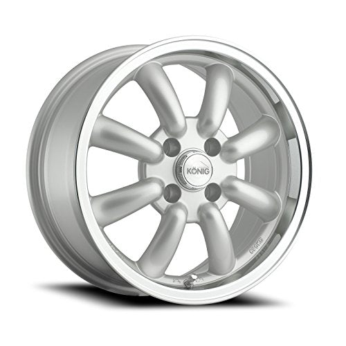 Konig 017 15X7 4X100 73.00 Hub +40 Offset Silver Wheel Rim