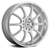 Konig 080 16X7 5X100/5X4.50 73.00 Hub +40 Offset White Wheel Rim