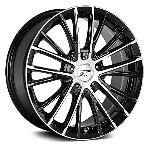 Platinum 058 16X7 5X108 / 5X4.50 72.62 Hub +40 Offset Black Wheel Rim