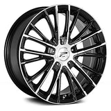 Platinum 058 18X8 5X100 / 5X4.50 72.62 Hub +40 Offset Black Wheel Rim