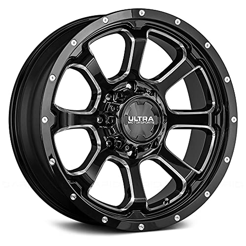 Ultra 226 17X9 8X6.50 125.20 Hub +12 Offset Black Wheel Rim