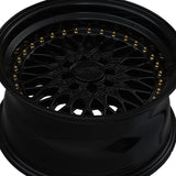 1 X XXR 536 16X8 4-100 73.1 Hub +20 Offset Black / Gold Rivets Wheel Rim