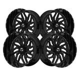 1 X TIS 544BM 22X12 6x135 / 6x5.50 108 Hub -44 Offset Black Wheel Rim