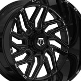 1 X TIS 544BM 22X12 6x135 / 6x5.50 108 Hub -44 Offset Black Wheel Rim