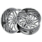 1 X TIS 544C 24X12 8X170 125.2 Hub -51 Offset Chrome Plated Wheel Rim