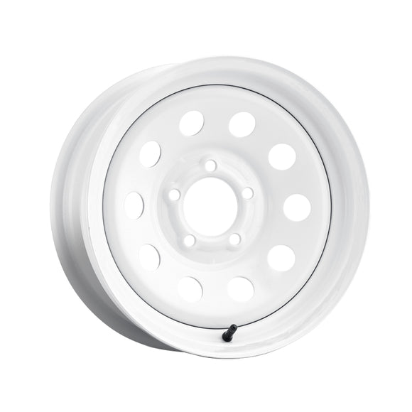 1 X Allied 55W White Mod 12X4 4X4.00 71.37 Hub 0 Offset White Wheel Rim