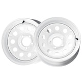 1 X Allied 55W White Mod 12X4 4X4.00 71.37 Hub 0 Offset White Wheel Rim