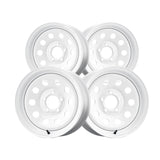 1 X Allied 55W White Mod 12X4 4X4.00 71.37 Hub 0 Offset White Wheel Rim