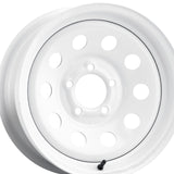 1 X Allied 55W White Mod 12X4 4X4.00 71.37 Hub 0 Offset White Wheel Rim