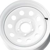 1 X Allied 55W White Mod 12X4 4X4.00 71.37 Hub 0 Offset White Wheel Rim