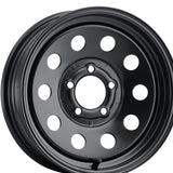 1 X Allied Black Modular Trailer 13X4.5 5X4.50 81 Hub 0 Offset Black Wheel Rim