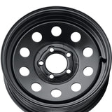 1 X Allied Black Modular Trailer 13X4.5 5X4.50 81 Hub 0 Offset Black Wheel Rim