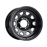 1 X Allied Black Daytona 15X7 6X5.50 108 Hub -6 Offset Black Wheel Rim